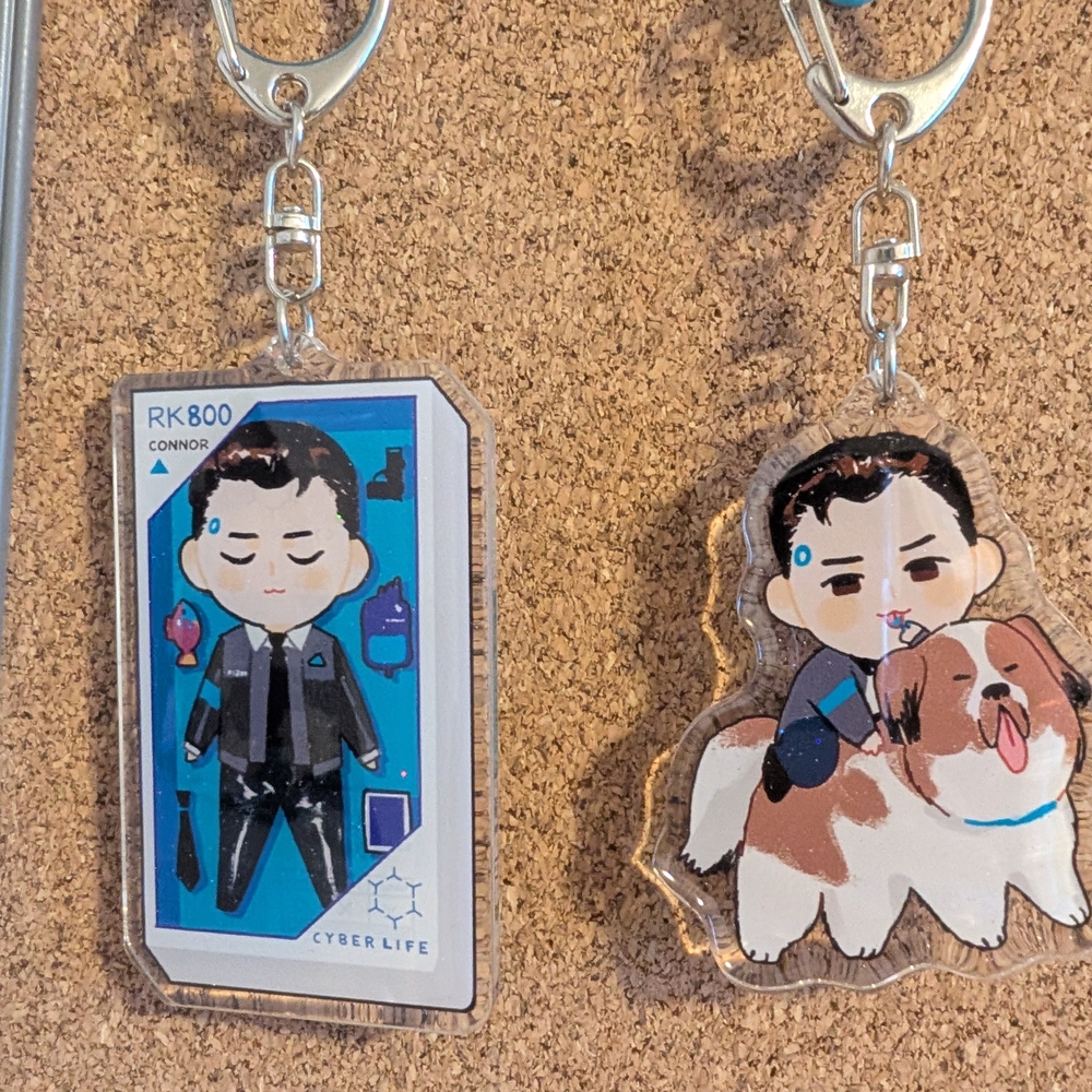 Detroit Become Human RK800 Connor Keychain Set